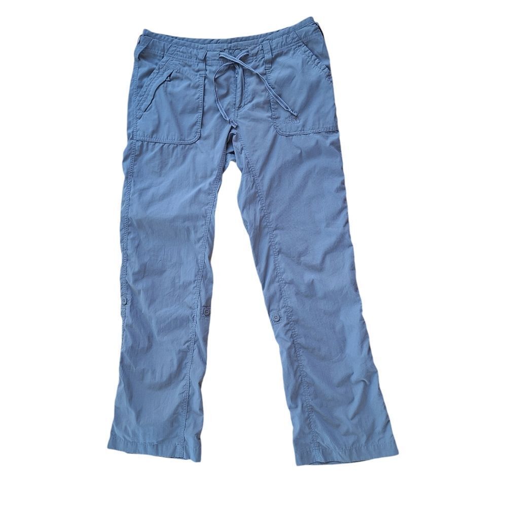 The North Face T150 + T550 Gray Cargo Hiking Outdoor Pant Roll Button Up Size 10